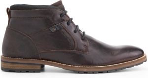 NoGRZ W.Thornton Leren Heren veterschoenen Gevoerd Donkerbruin Leer