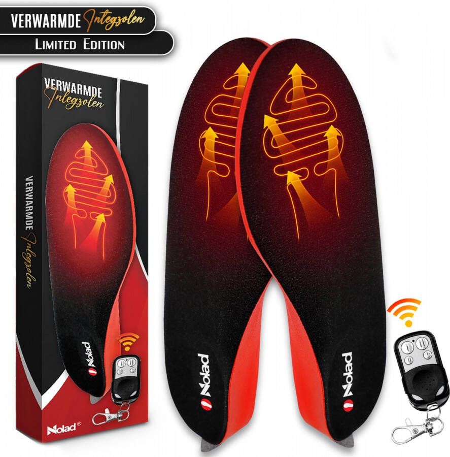Nolad ® | Verwarmde inlegzolen | Verwarmde Zooltjes | Draadloze Inlegzolen  | Oplaadbare inlegzolen | USB Oplaadbaar| Unisex | Wintervoeten |  Schoenverwarming | Verwarmen van voeten | Wintersport Accessoires |  2.200mAh - Schoenen.nl