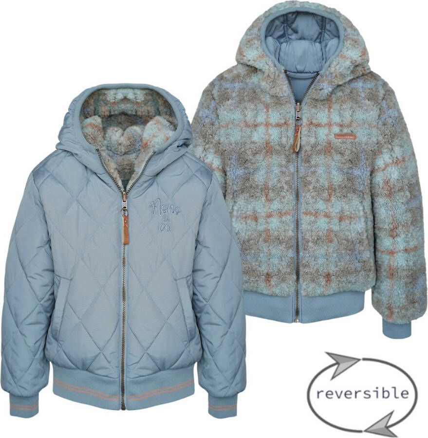 Nono Meisjes winterjas reversibel met capuchon Bomby Heaven