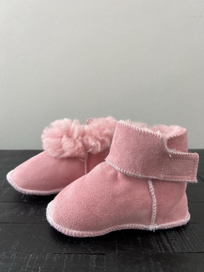 Noordiq Babyslofjes pantoffels Schapenvacht Leer Roze