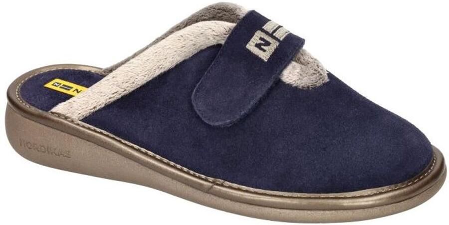 NORDIKAS -Dames blauw donker pantoffels