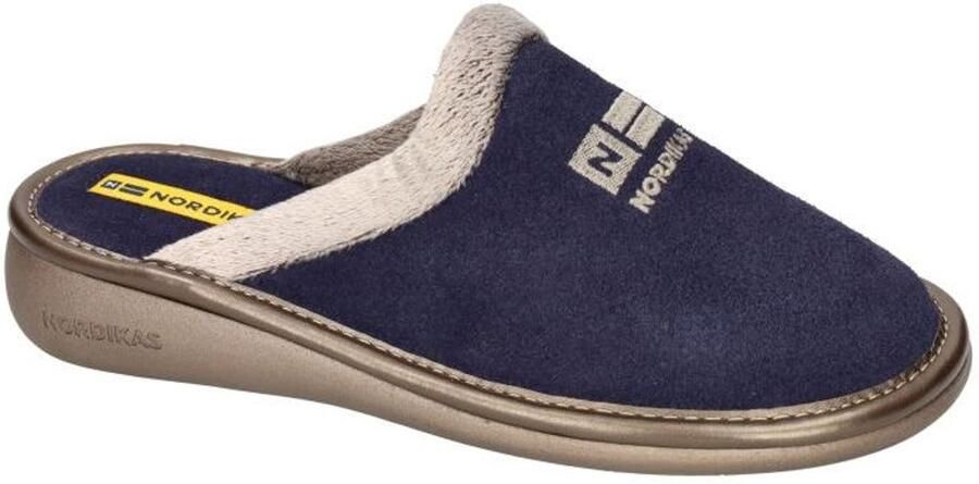 NORDIKAS -Dames blauw donker pantoffels