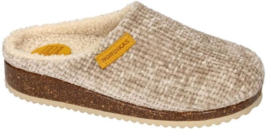 NORDIKAS -Dames off-white-crÈme-ivoorkleur pantoffels