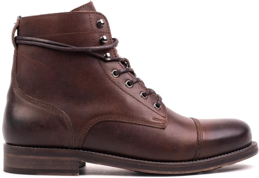 Nordland beret toe cap boots heren bruin waxed leer