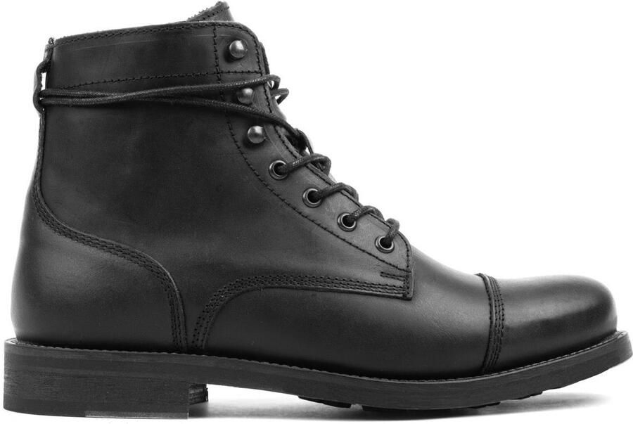 Nordland beret toe cap boots heren zwart waxed leer