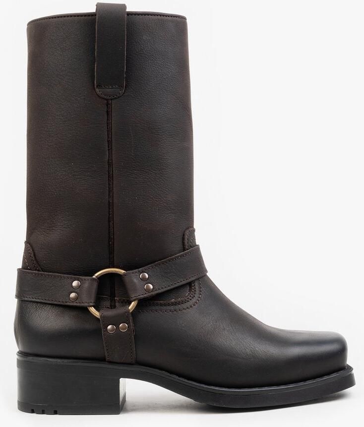 Nordland harness high boots heren gewaxt bruin leer