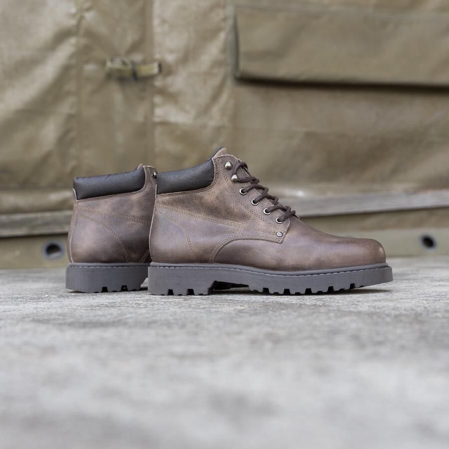 Nordland mach veterboots heren dark taupe waxed leer