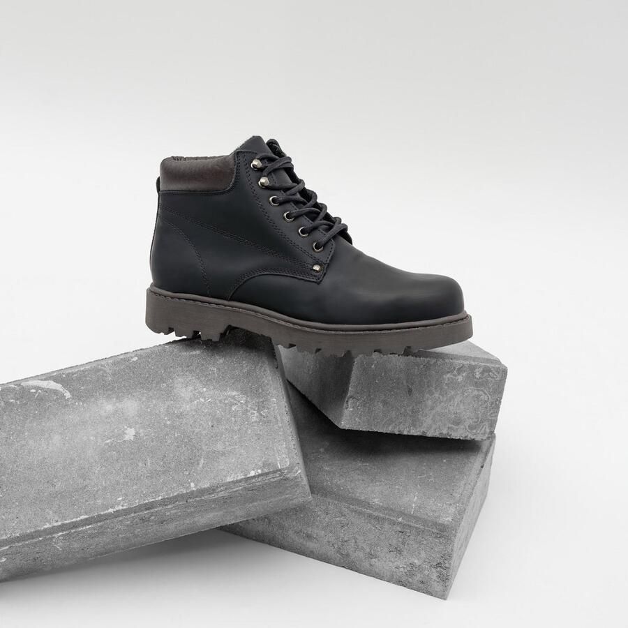 Nordland mach veterboots heren zwart gommato leer