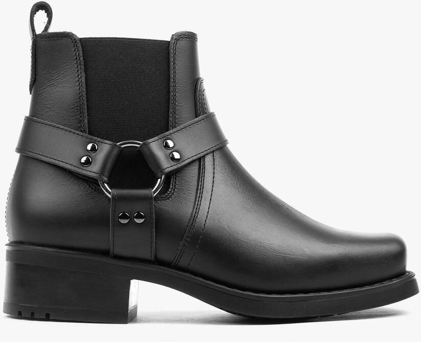 Nordland Norland harley ankle boots heren zwart leer