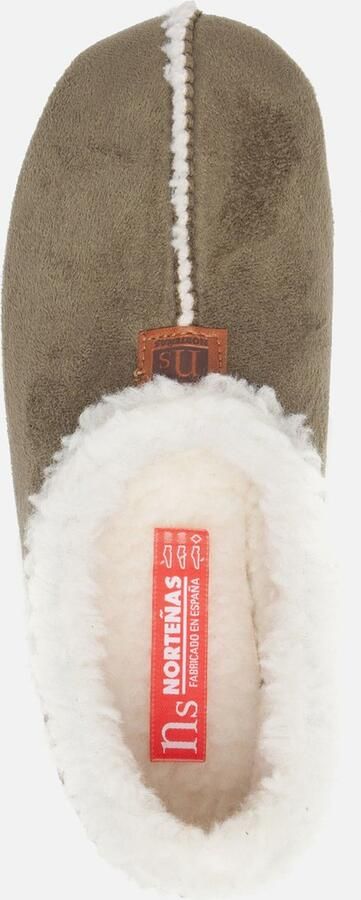 Nortenas Pantoffels Dames Sloffen Leer met voering Groen - Foto 4