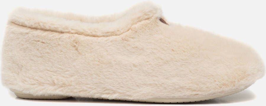 Nortenas Pantoffels beige Imitatiebont 270252 Dames