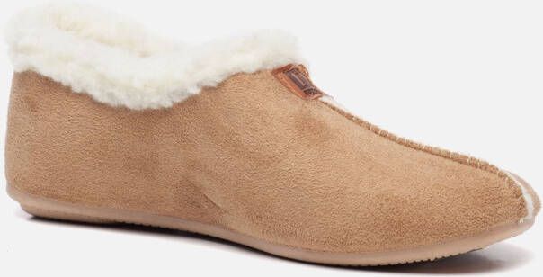 Nortenas Pantoffels Dames Sloffen Leer met voering Beige