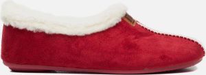 Nortenas Pantoffels Dames Sloffen Leer met voering Rood