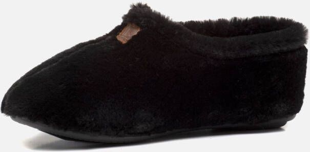 Nortenas Pantoffels zwart Imitatiebont Dames