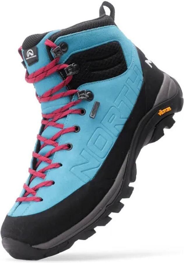 NORTHFINDER Dameswandelschoenen Pangma leren wandelschoenen Azurebl blauw