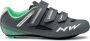 Northwave Core Fietsschoen Race Dames Anthracite Light Green - Thumbnail 1
