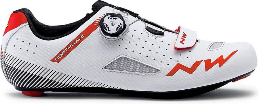 Northwave Core Plus Fietsschoenen Mannen wit rood zwart