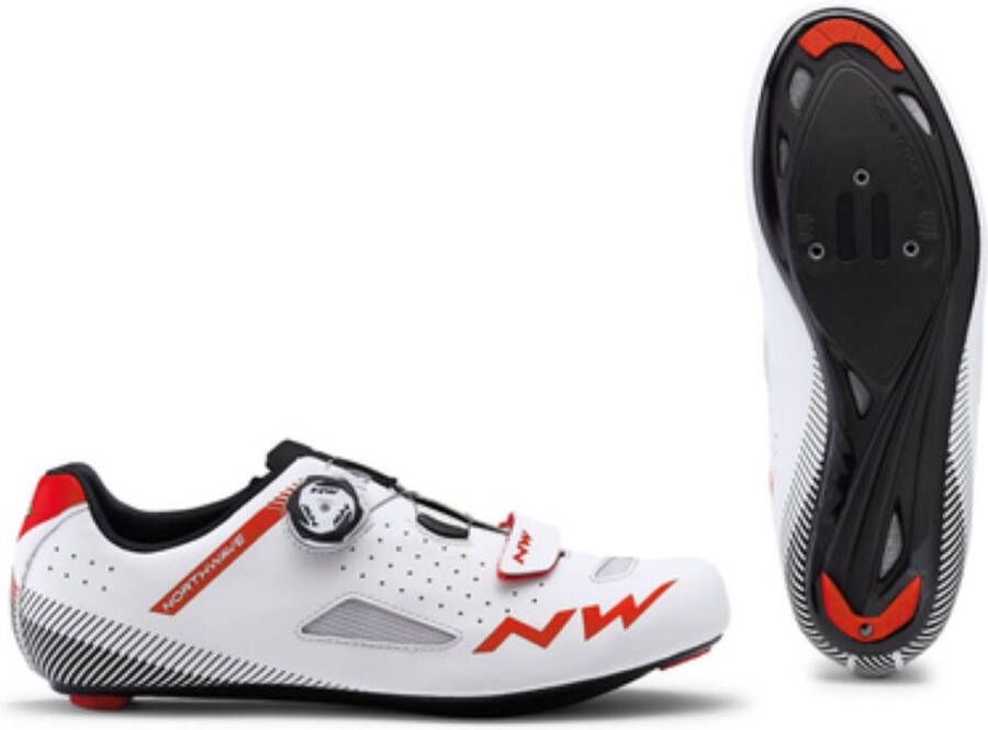 Northwave Core Plus Fietsschoenen Mannen wit rood zwart