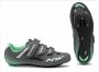 Northwave Core Fietsschoen Race Dames Anthracite Light Green - Thumbnail 1