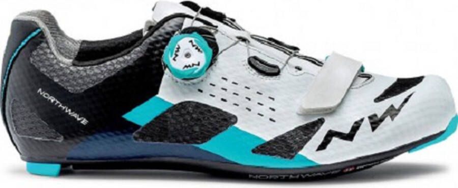 Northwave Fietsschoenen Race Wit Blauw Storm Carbon White Blue