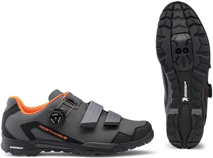 Northwave Fiets Wandelschoen OUTCROSS 2 PLUS Grijs Oranje