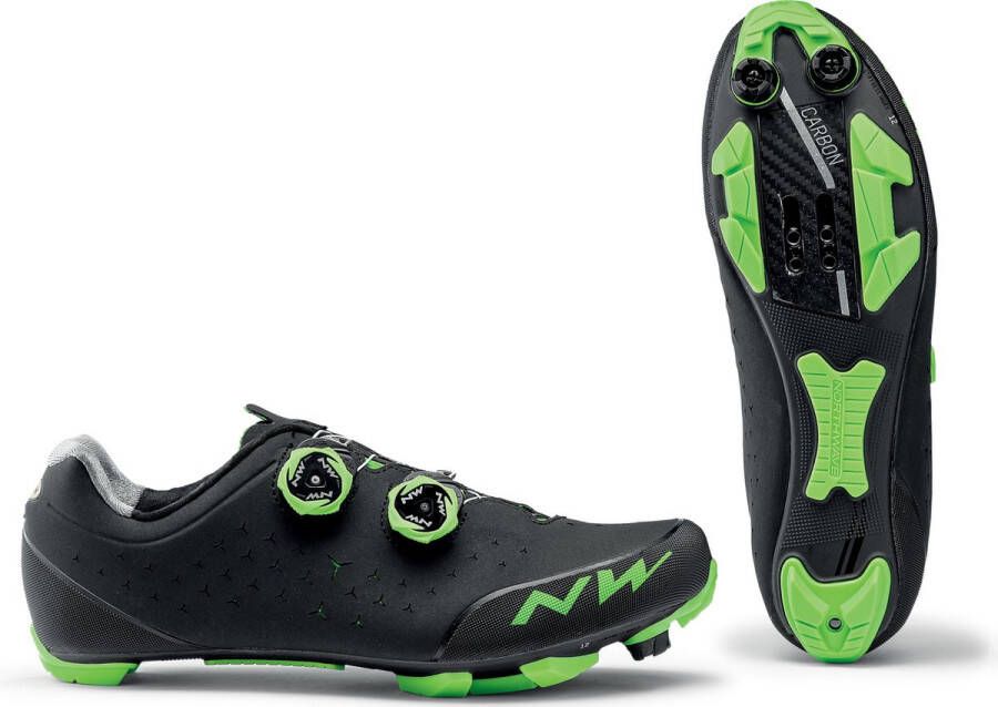 Northwave Rebel 2 fietsschoenen Zwart groen fluo