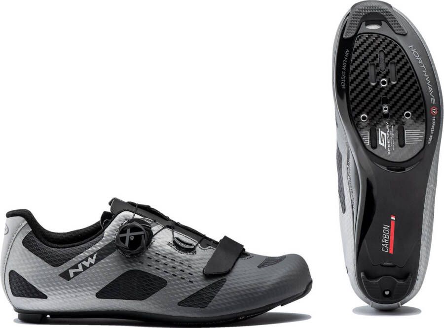 Northwave Storm Carbon Race Fietsschoen Anthracite Silver Reflective