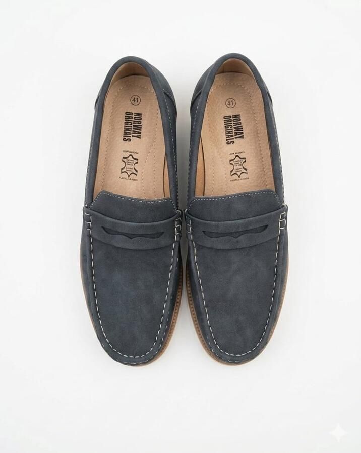 Norway originals Heren Penny Loafers Comfortabele Casual Schoenen Lichtgewicht & Ademend - Foto 2