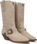Notre-V 08-480 Cowboylaarzen Western Laarzen Dames Beige - Thumbnail 11