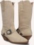 Notre-V 08-480 Cowboylaarzen Western Laarzen Dames Beige - Thumbnail 2