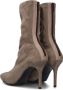 Notre-V Notre V 101 Enkellaarsjes Enkelboots met rits Dames Taupe - Thumbnail 2