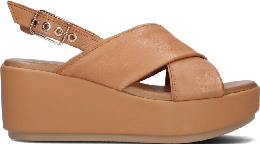 Notre-V 123096 Sandalen Met Sleehak Dames Camel