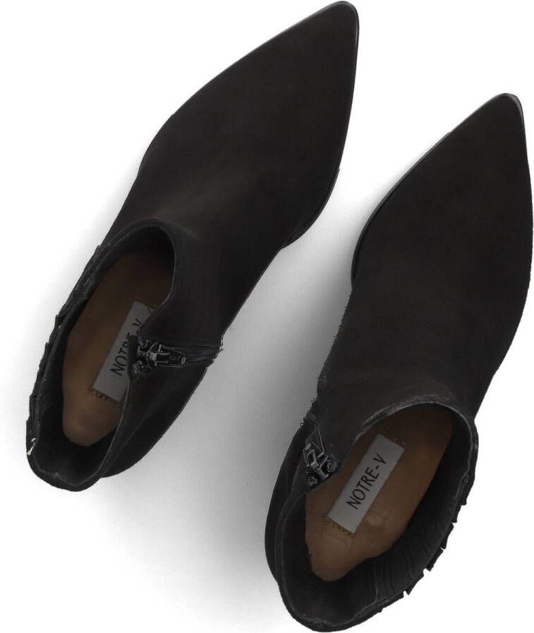 Notre-V 15225 Enkellaarsjes Enkelboots met rits Dames Zwart