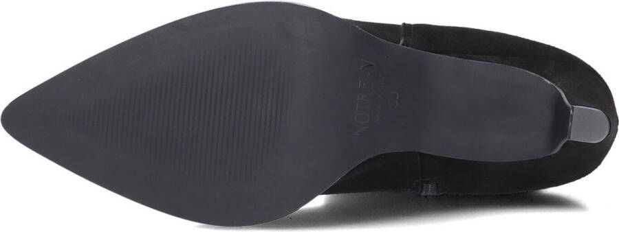 Notre-V 15225 Enkellaarsjes Enkelboots met rits Dames Zwart