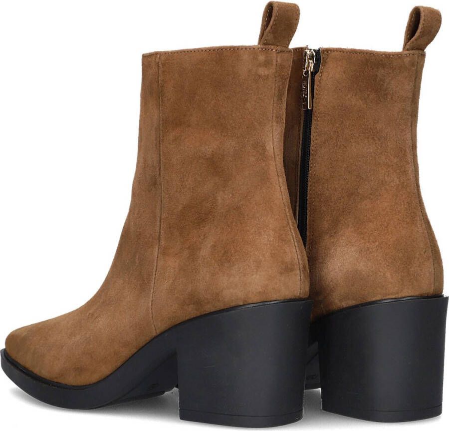 Notre-V 15636 Enkellaarsjes Enkelboots met rits Dames Cognac - Foto 2