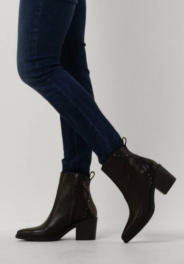 Notre-V 15641\b Enkellaarsjes Enkelboots met rits Dames Zwart