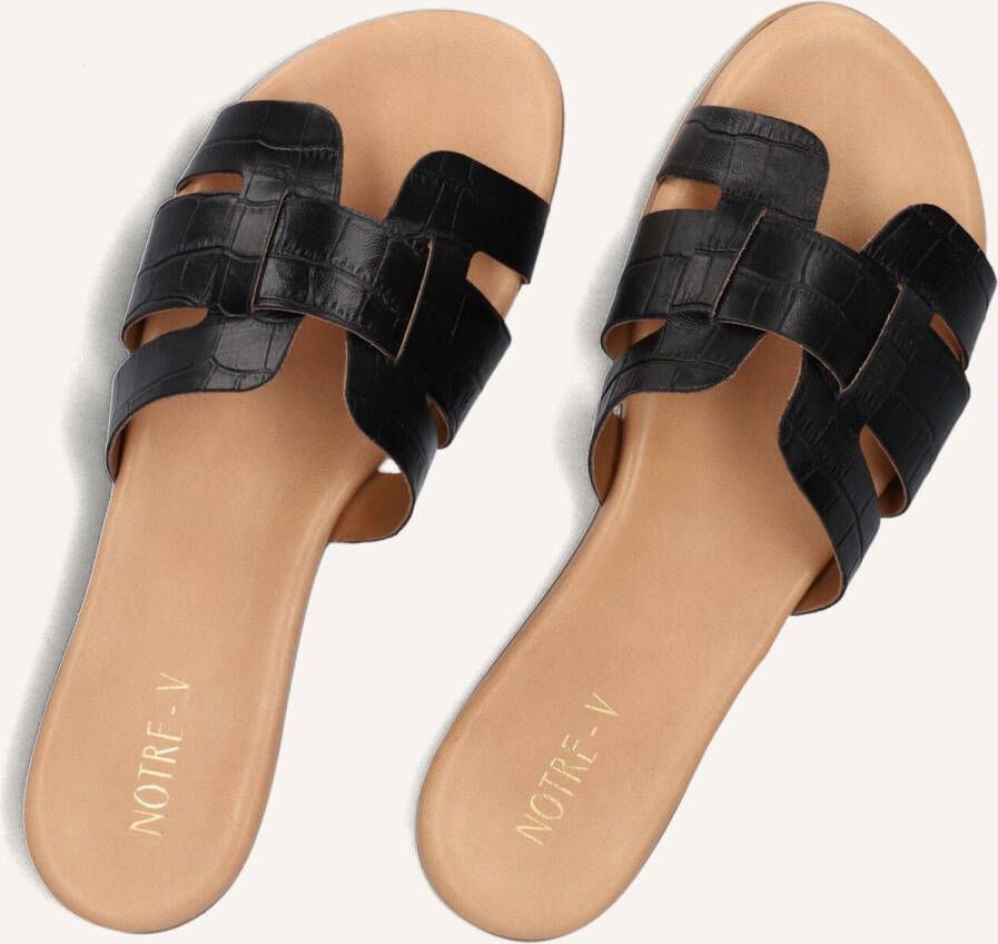 Notre-V Notre V 179874 Slippers Dames Zwart - Foto 2