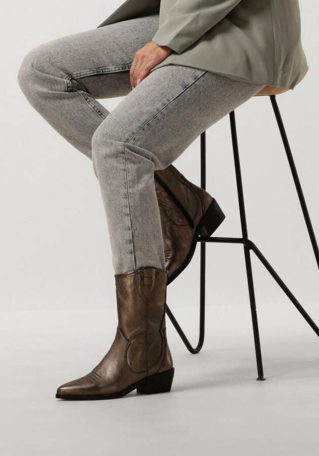Notre-V 18050 Enkellaarsjes Enkelboots met rits Dames Goud