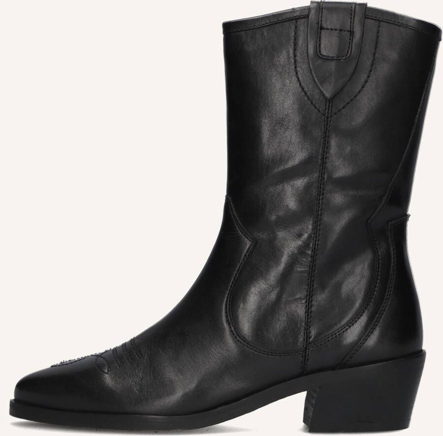 Notre-V 18050 Enkellaarsjes Enkelboots met rits Dames Zwart