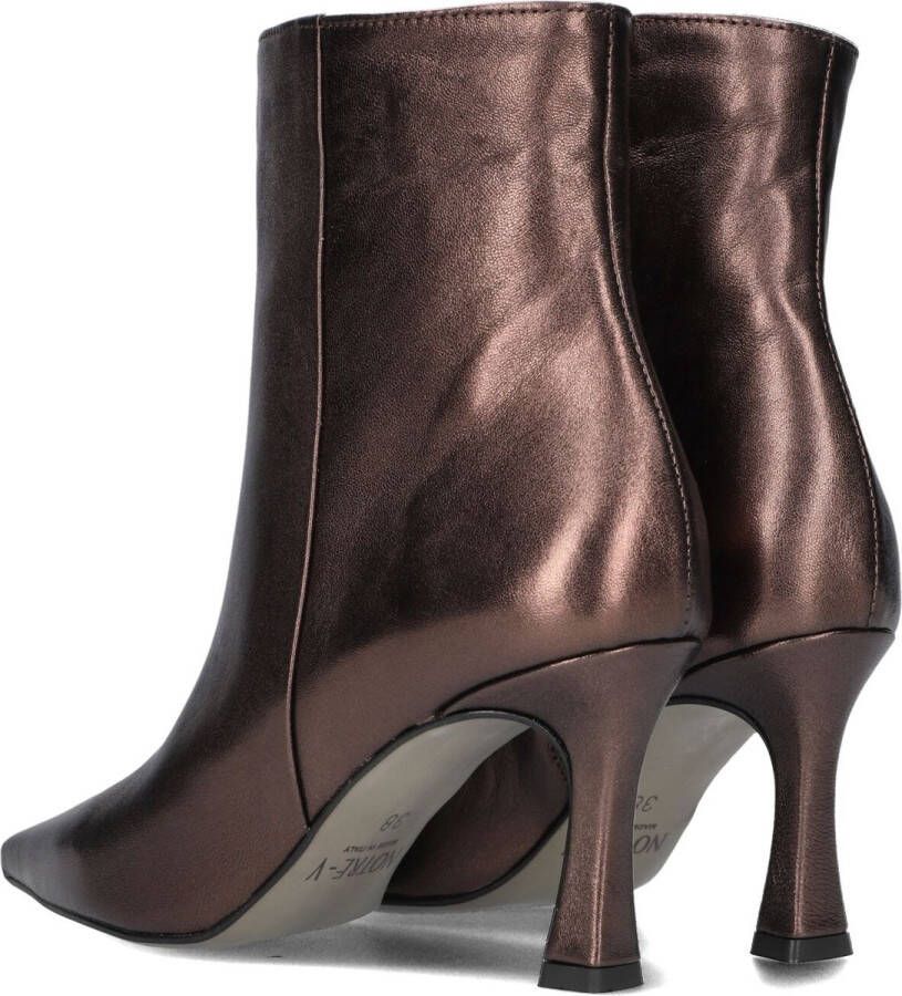 Notre-V 19536 Enkellaarsjes Enkelboots met rits Dames Brons