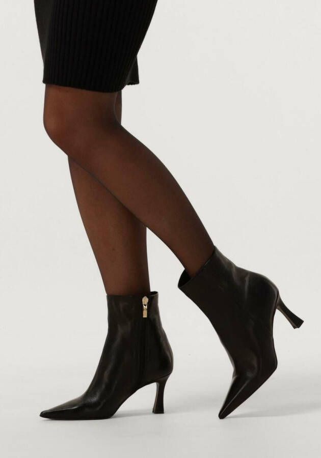 Notre-V 19536 Enkellaarsjes Enkelboots met rits Dames Zwart