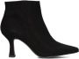 Notre-V 21033 Enkellaarsjes Enkelboots met rits Dames Zwart - Thumbnail 2
