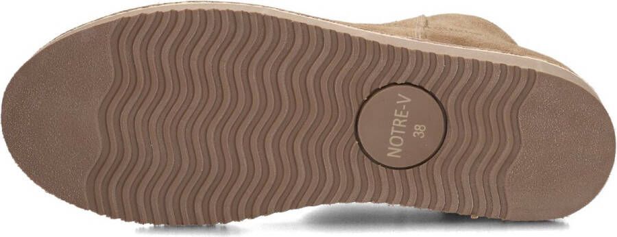 Notre-V 2204-03 Enkellaarsjes Dames Taupe