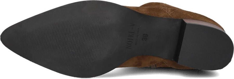 Notre-V 3221 Enkellaarsjes Enkelboots met rits Dames Cognac
