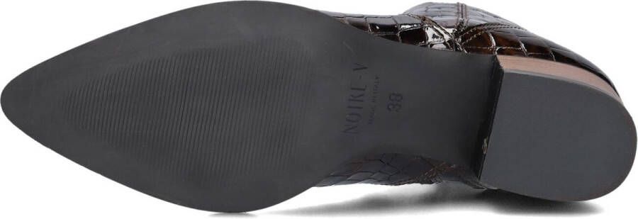 Notre-V 3231 Enkellaarsjes Enkelboots met rits Dames Bruin