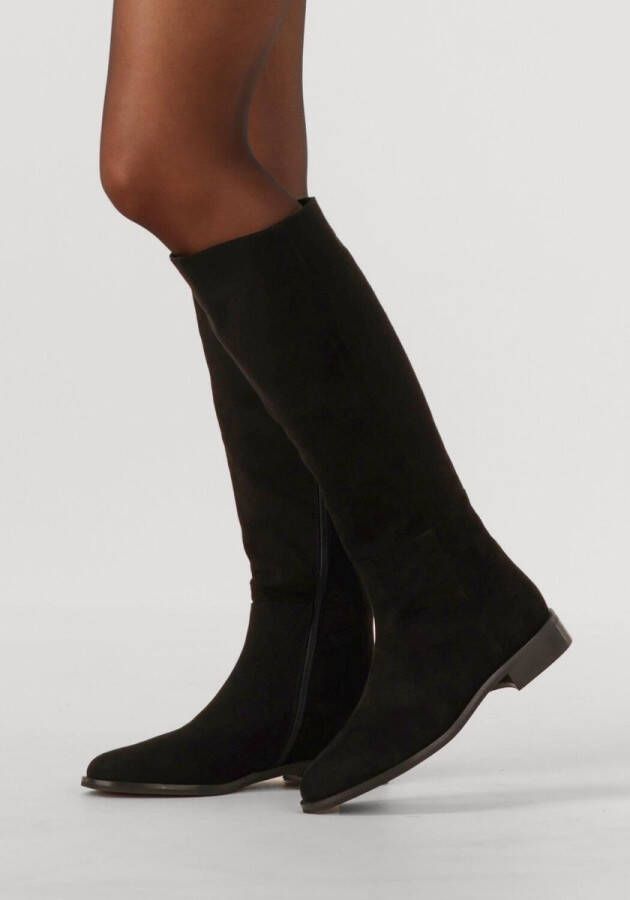 Notre-v Zwarte hoge laarzen met blokhak - Foto 2