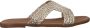 Notre-v Elegante Metallic Gouden Slipper Beige Dames - Thumbnail 2