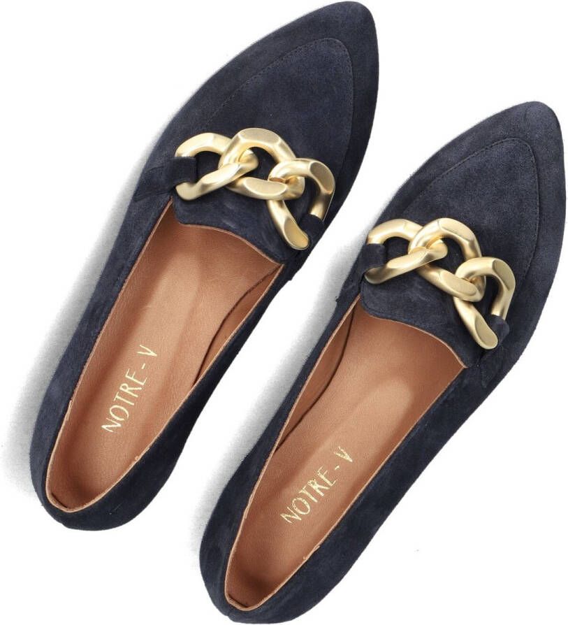 Notre-V 4605 Loafers Instappers Dames Donkerblauw