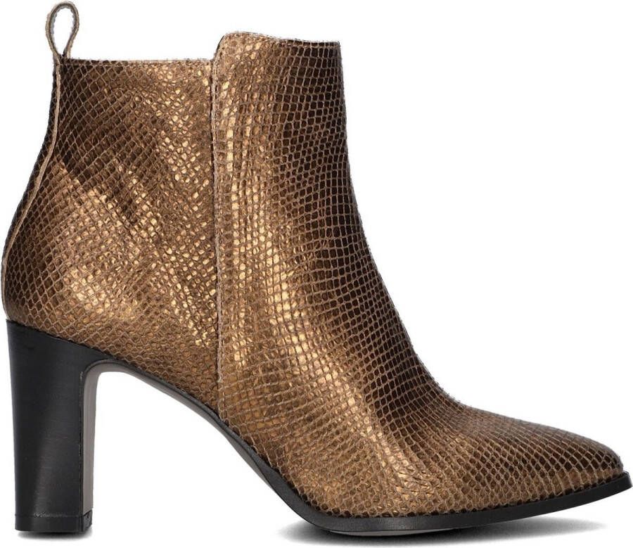 Notre-V 4838 Enkellaarsjes Enkelboots met rits Dames Brons