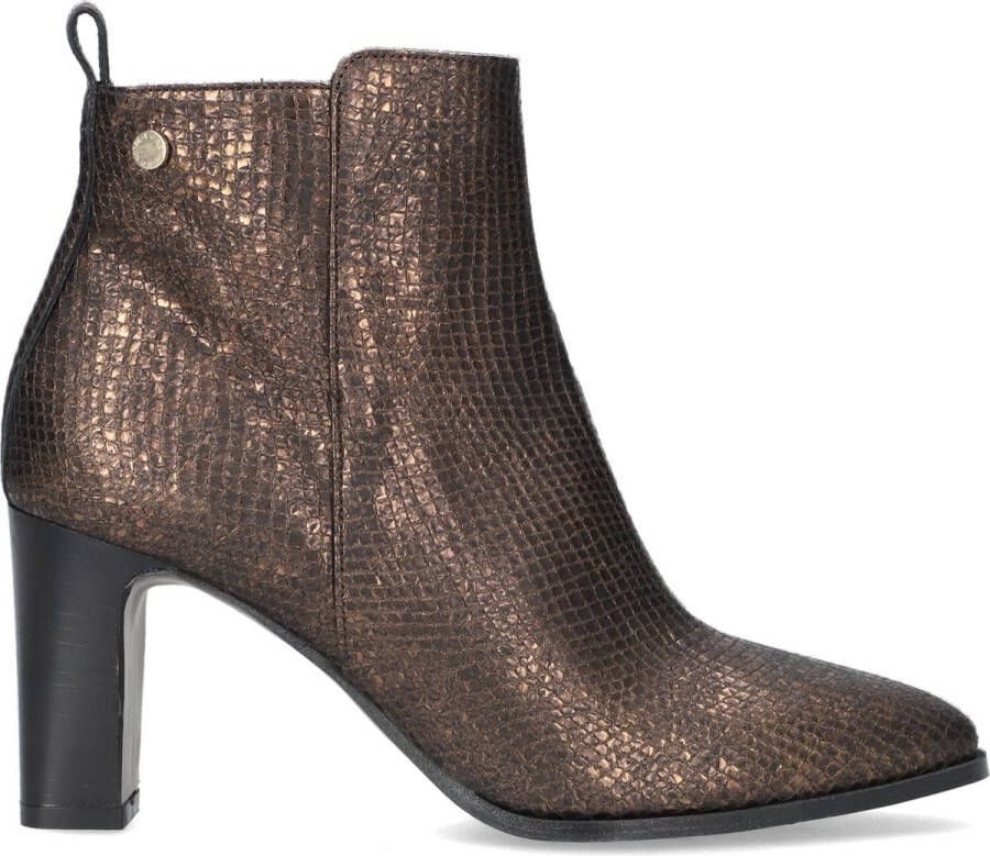 Notre-V 4838 Enkellaarsjes Enkelboots met rits Dames Brons